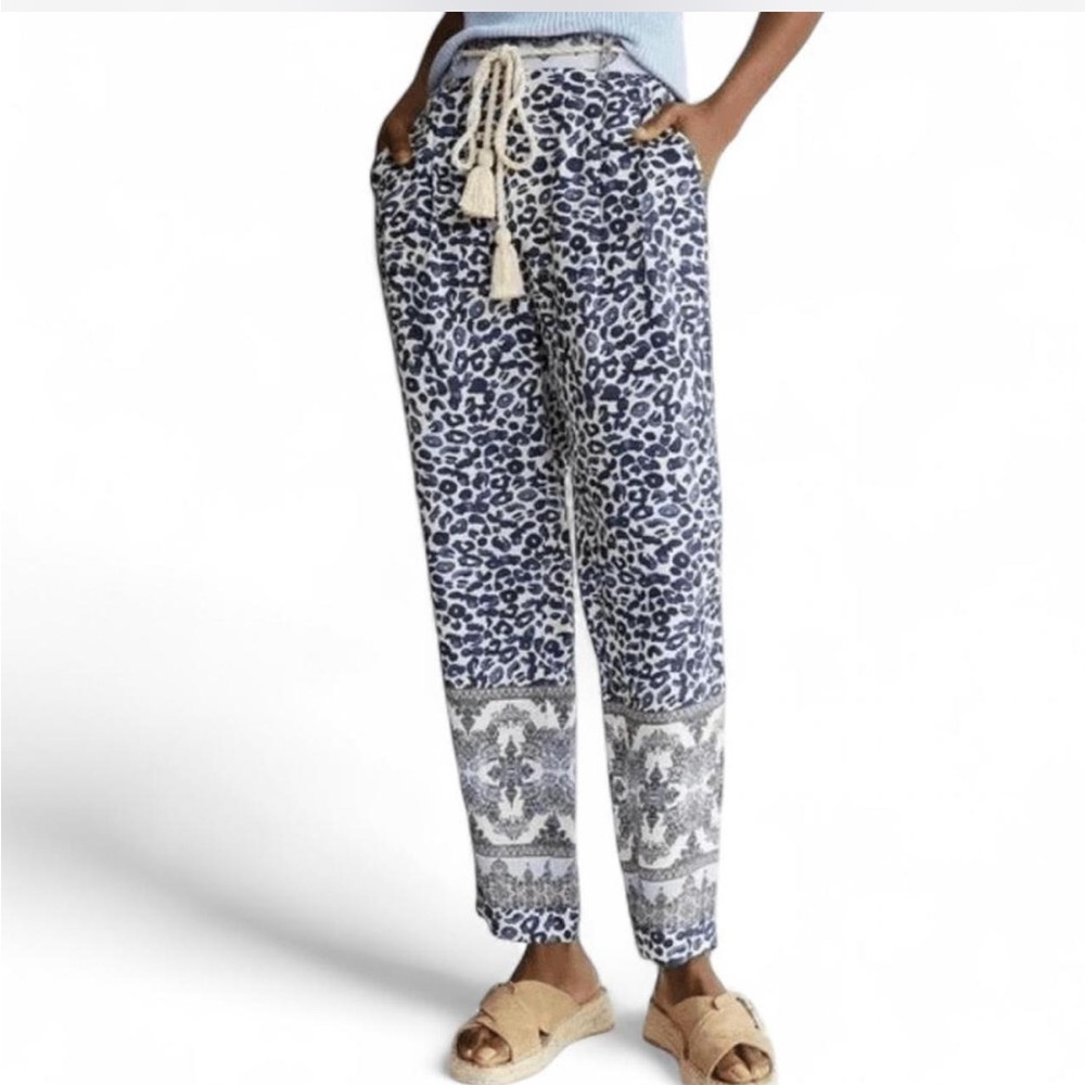 Anthropologie‎ Ollari Tasseled Tapered Pants Size Small. Excellent Condition